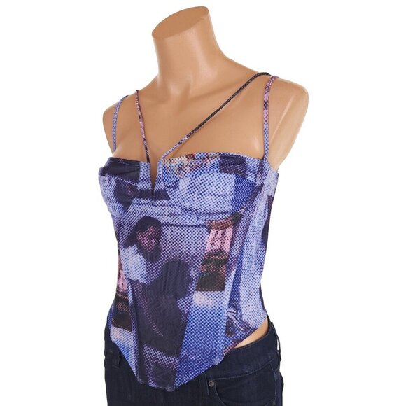 Miaou Aphex Corset Size XL Womens Blue Top $265 - Picture 6 of 15
